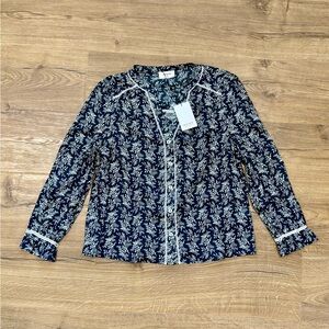 NWT Sojourn Floral Print Women's Blouse, Medium